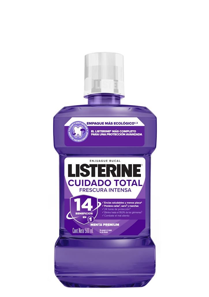 Enjuague Bucal Listerine Cuidado Total Frescura Intensa 500 ml