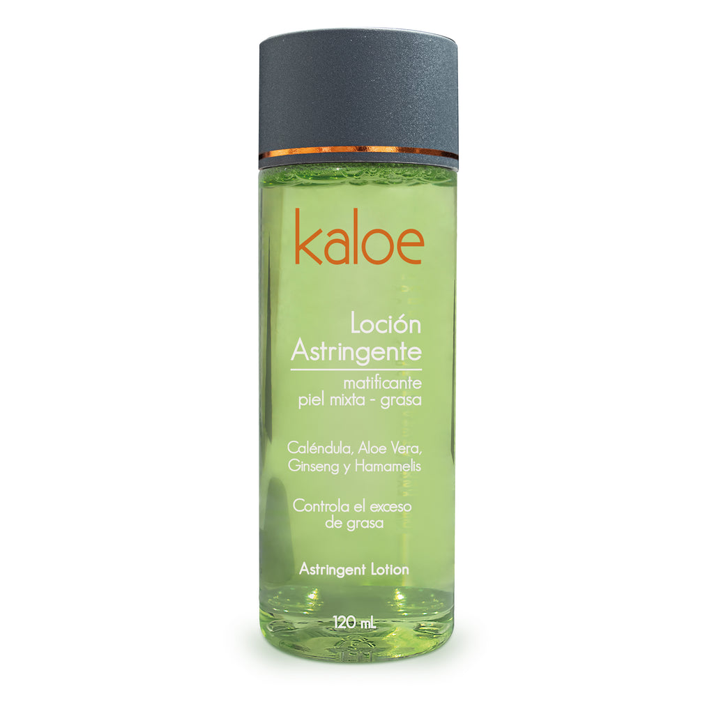Loción Astringente Matificante Kaloe | Con Caléndula, Aloe Vera, Ginseng y Hamamelis | Para Piel Mixta a Grasa