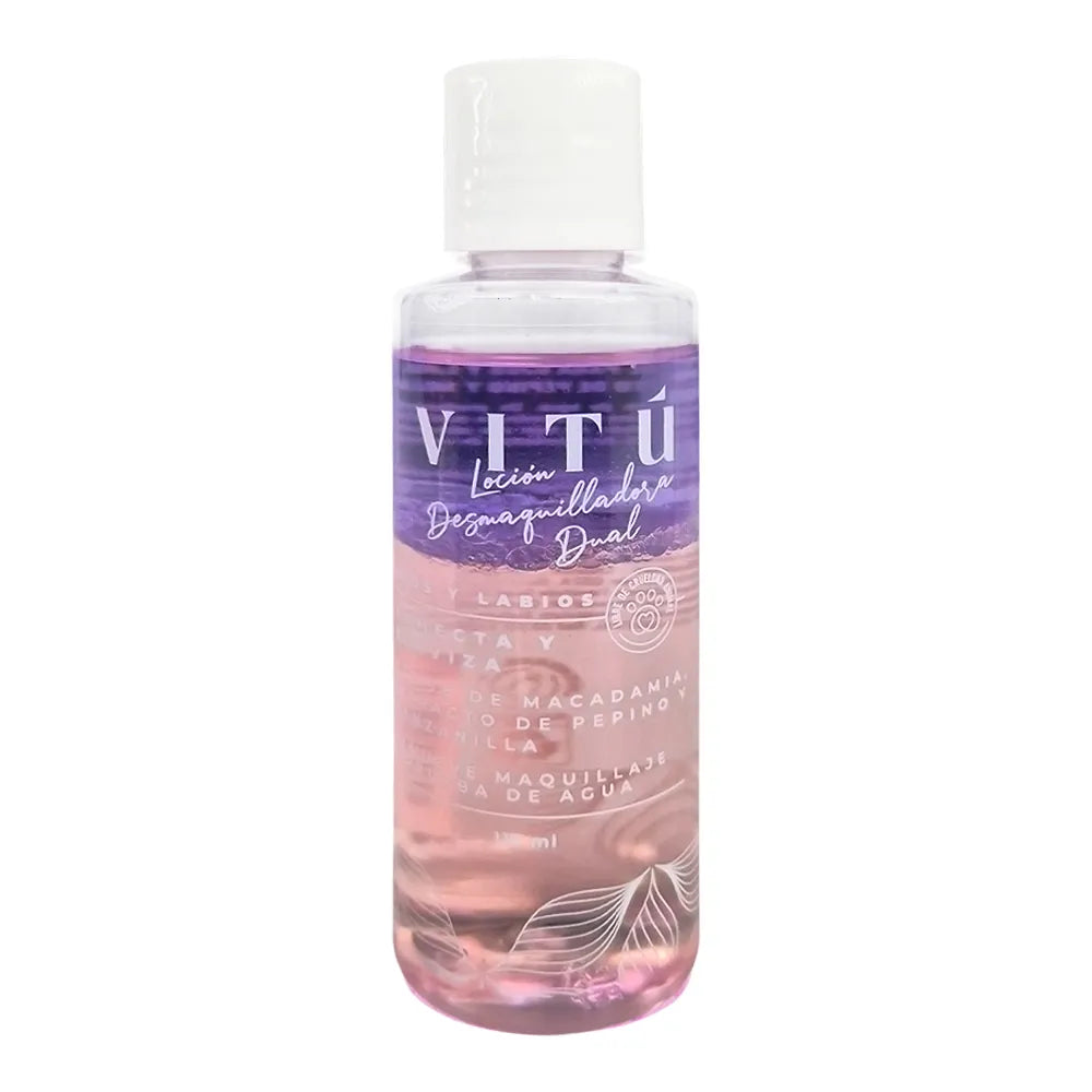 Loción Desmaquilladora Dual Vitú Ojos y Labios 115ml | Bifásica