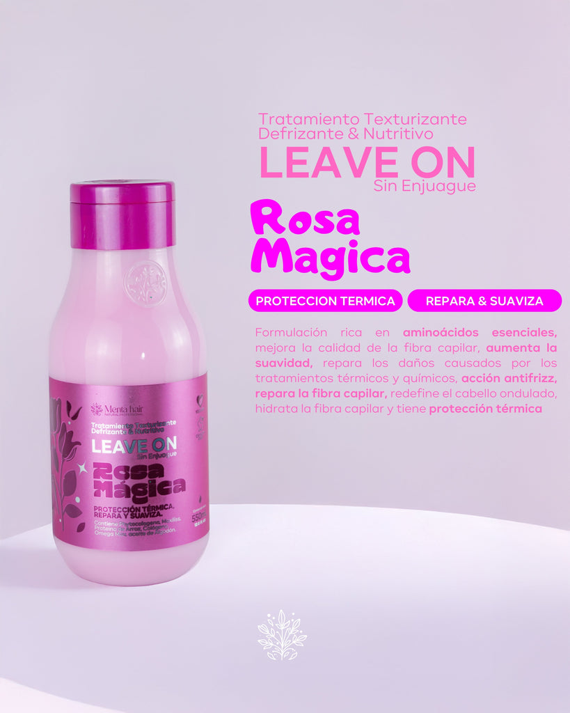 Tratamiento Texturizante Defrizante Rosa Mágica de Menta Hair