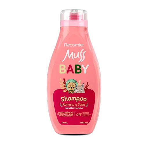 Shampoo Muss Baby Romero y Seda Cabello Oscuro 400ml
