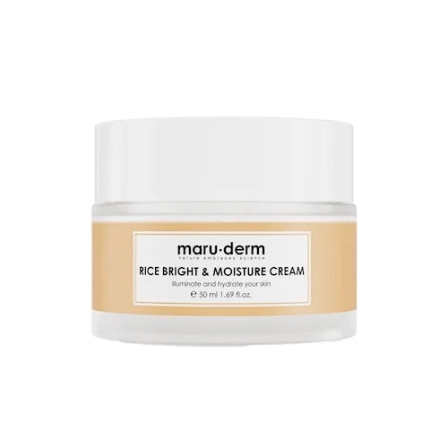 Crema Facial Hidratante e Iluminadora Rice Bright & Moisture Maru.derm | 50 ml