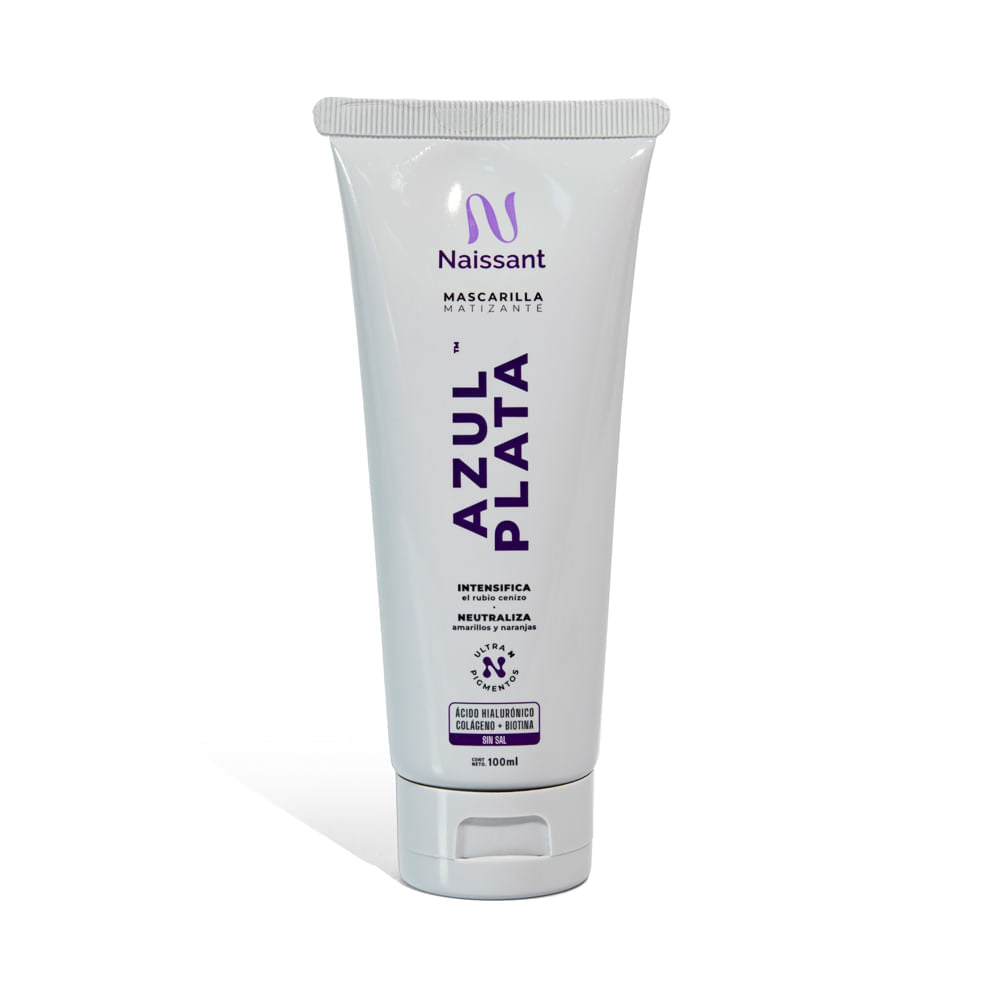Mascarilla Matizante Naissant Azul Plata 100ml | Intensifica el Rubio Cenizo y Neutraliza Naranjas