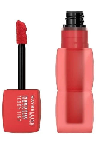 Labial Maybelline SuperStay Teddy Tint | Tono 30 Coquettish | Acabado Mate y Larga Duración
