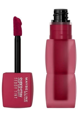 Labial Maybelline SuperStay Teddy Tint | Tono 50 Wild at Heart | Acabado Mate y Larga Duración