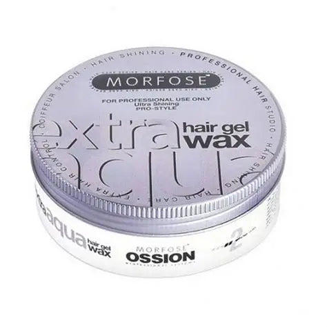 Cera Gel para Cabello Morfose Ossion | Wax Extra Aqua 2 | Brillo Profesional