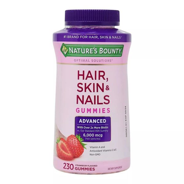 Gomitas Nature's Bounty Advanced | Hair, Skin & Nails | 6.000 mcg de Biotina | 230 Gomitas