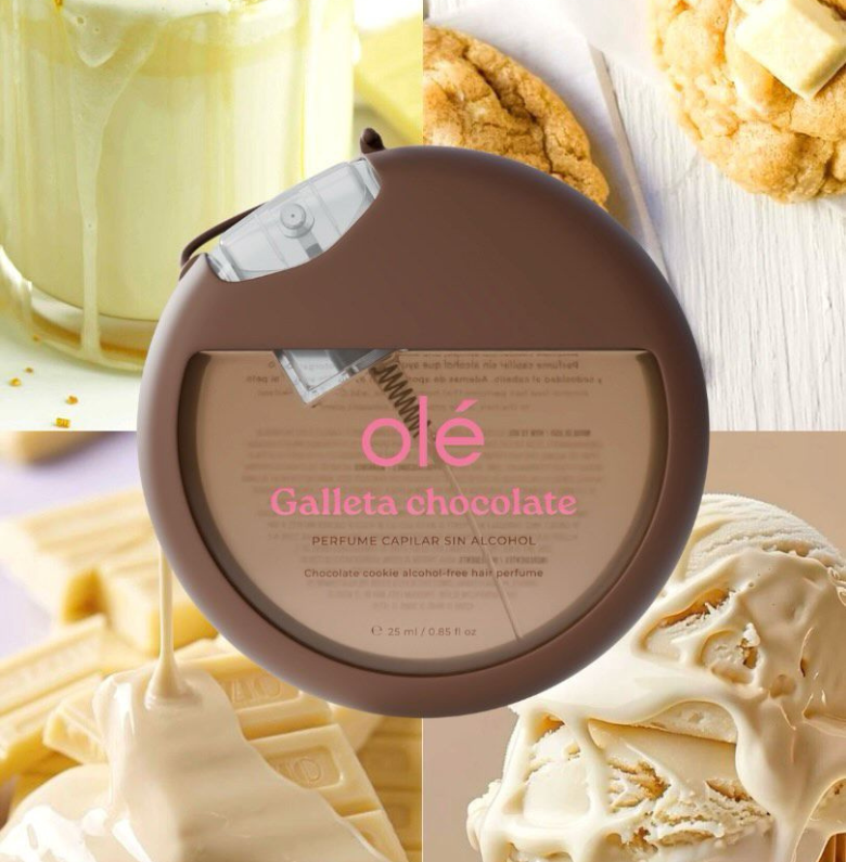 Perfume Capilar Olé | Fragancia Galleta de Chocolate | Sin Alcohol | 25 ml