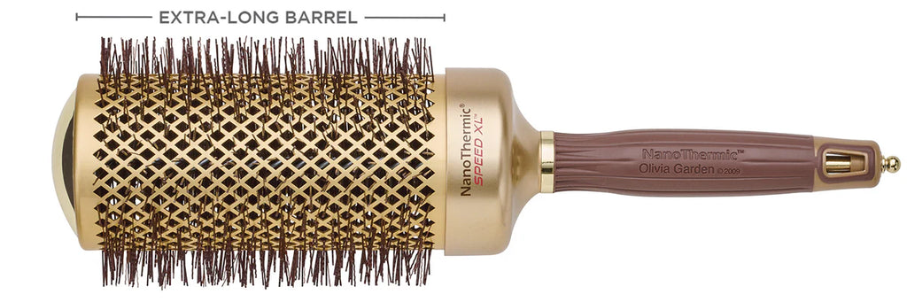 Cepillo Profesional Olivia Garden NanoThermic Speed XL 64mm | Barril Extra Largo para Volumen y Secado Rápido