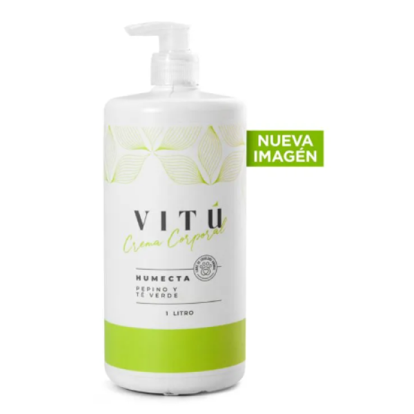 Crema Corporal Vitú Pepino y Té Verde 1L | Humectación Refrescante