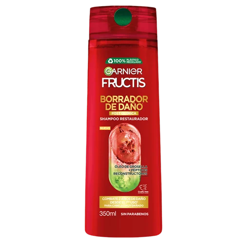 Garnier Fructis Borrador de Daño Post Química Champú Restaurador | 350ml