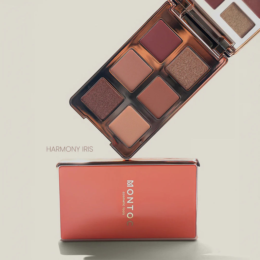 Paleta de Sombras Montoc Harmony Iris | 6 Tonos Cálidos y Vibrantes