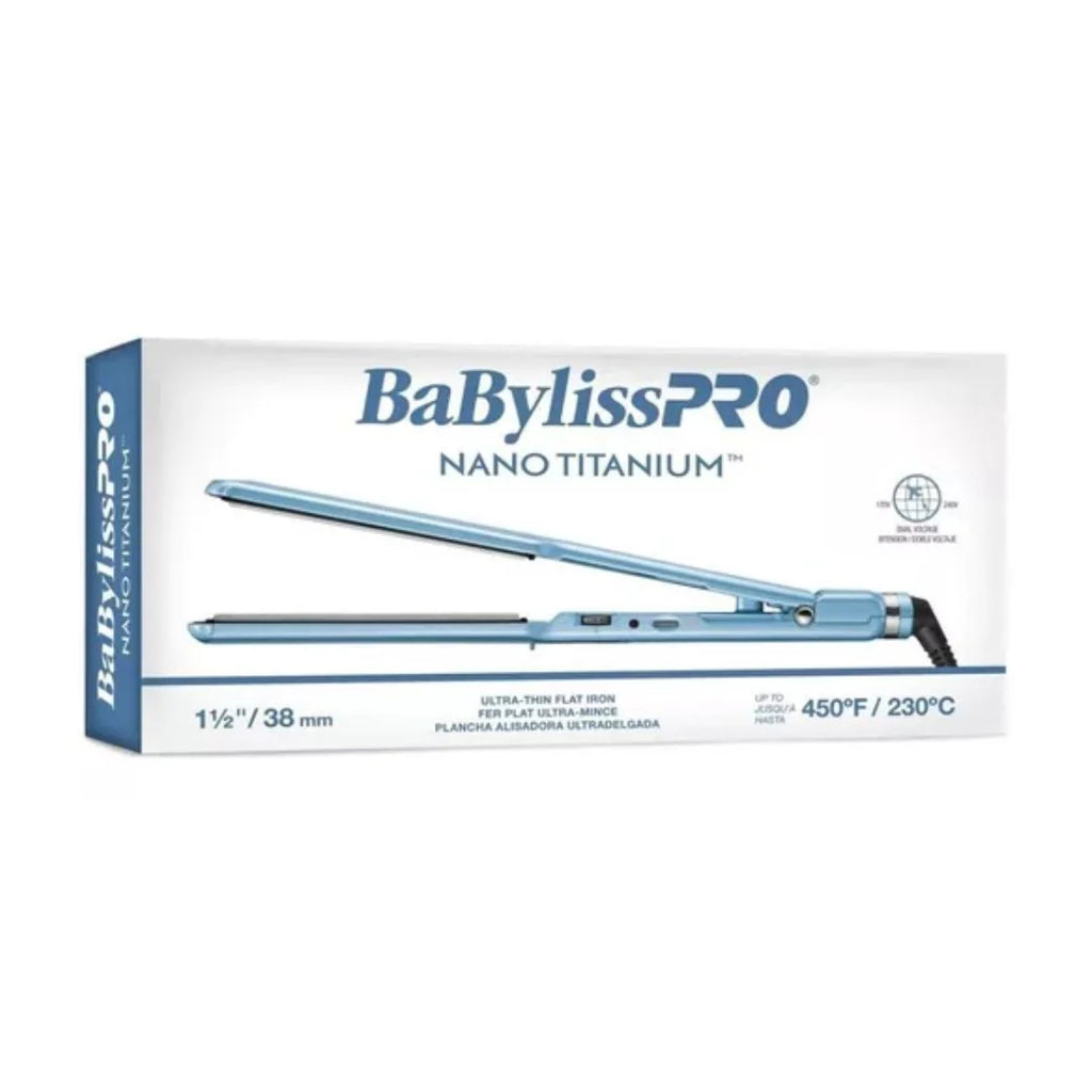 Plancha Profesional BaBylissPRO Nano Titanium - Ultra Delgada (1 ½" / 38 mm)