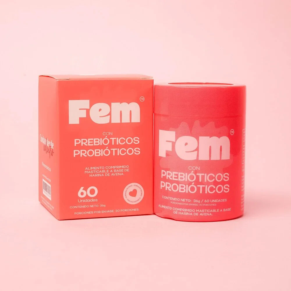 Fem Probióticos y Prebióticos | Alimento Comprimido para Bienestar Femenino