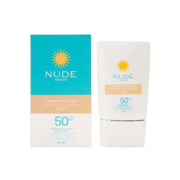 Protector Solar Facial Primer con Color | Nude Protect SPF 50 | 50 ml