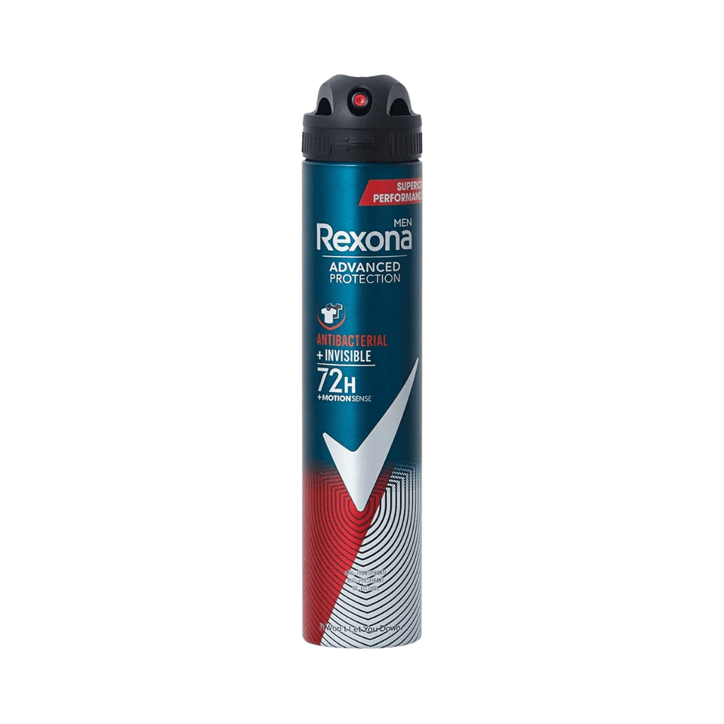 Antitranspirante Rexona Men Advanced Protection 72h Antibacterial + Invisible 200 ml