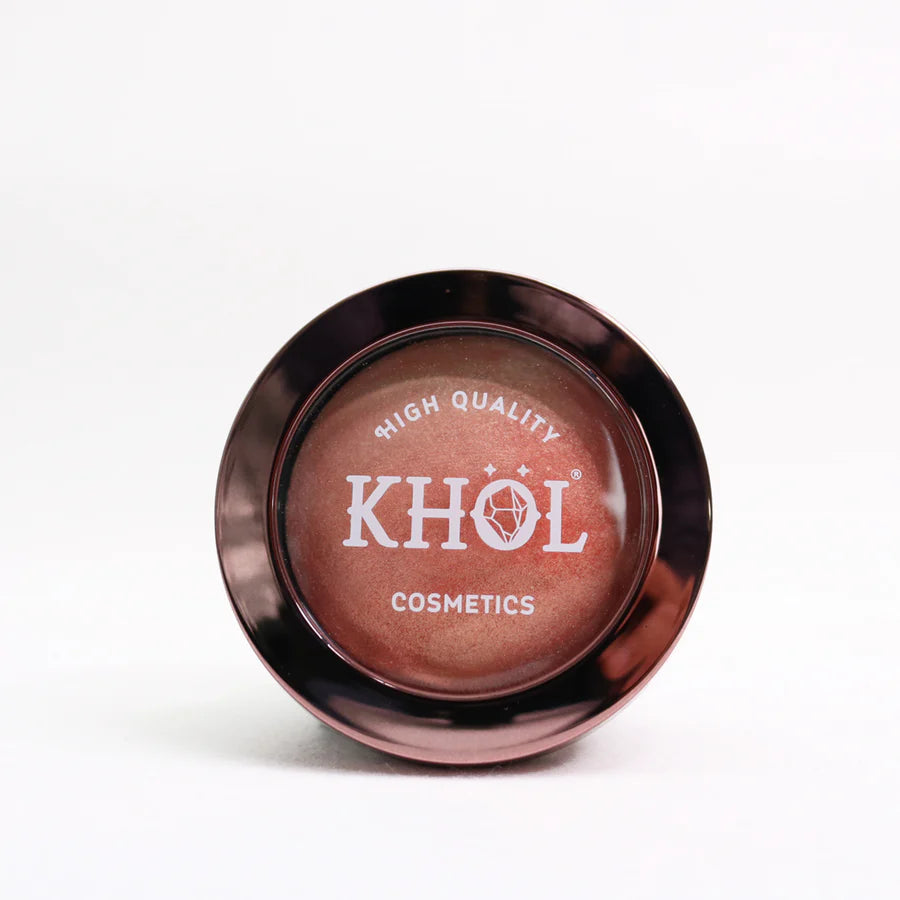 Rubor Khol Cosmetics | Tono Luminoso Oro Rosa | Acabado Profesional Radiante