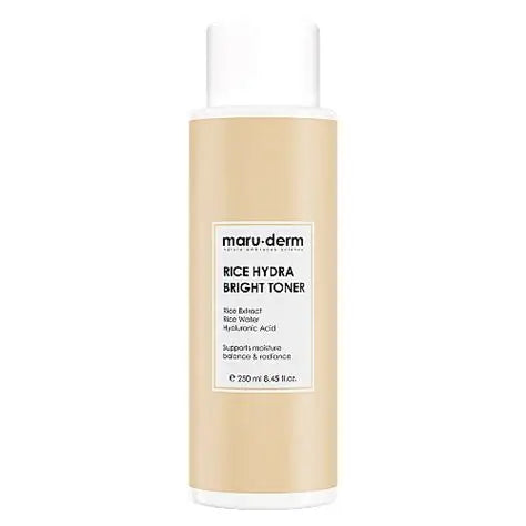 Tónico Facial Rice Hydra Bright Toner Maru.derm | 250 ml (Con Extracto de Arroz y Ácido Hialurónico)