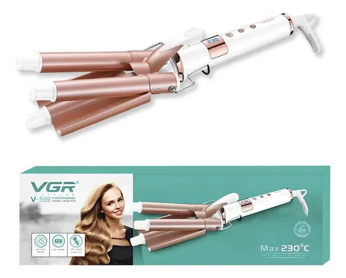 Rizadora Profesional de Tres Tubos VGR V-599 | Ondas Perfectas hasta 230°C