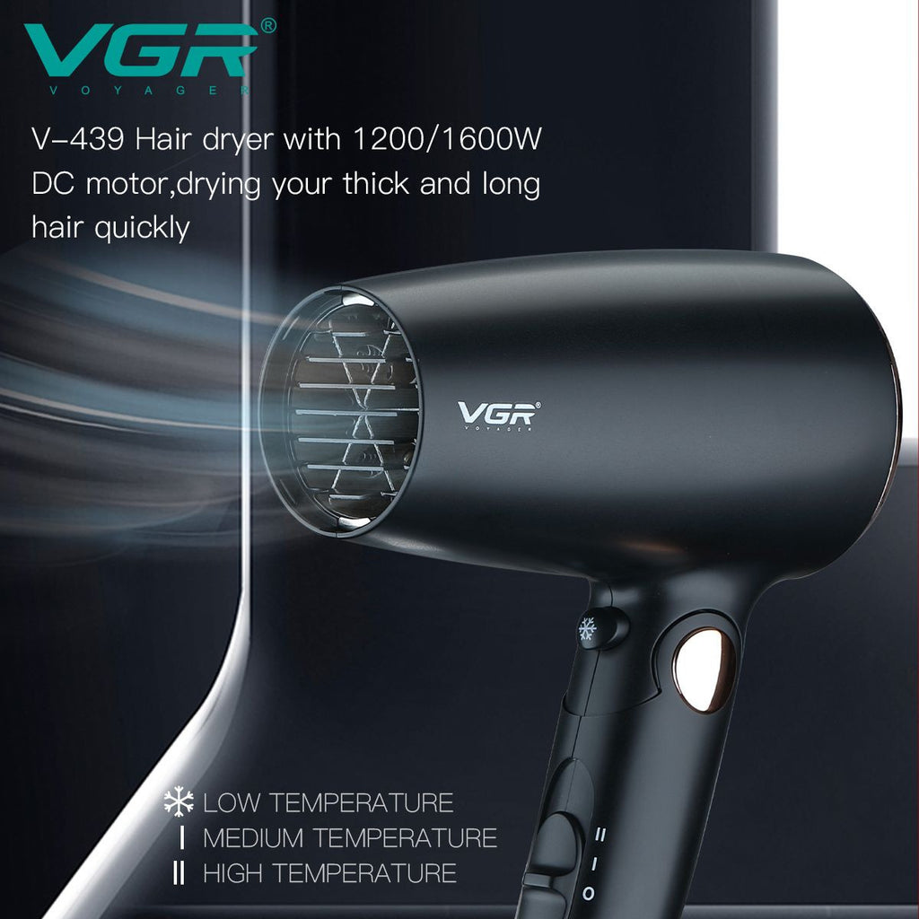 Secador de Cabello Profesional VGR Voyager V-439 | Motor DC Potente 1200W / 1600W