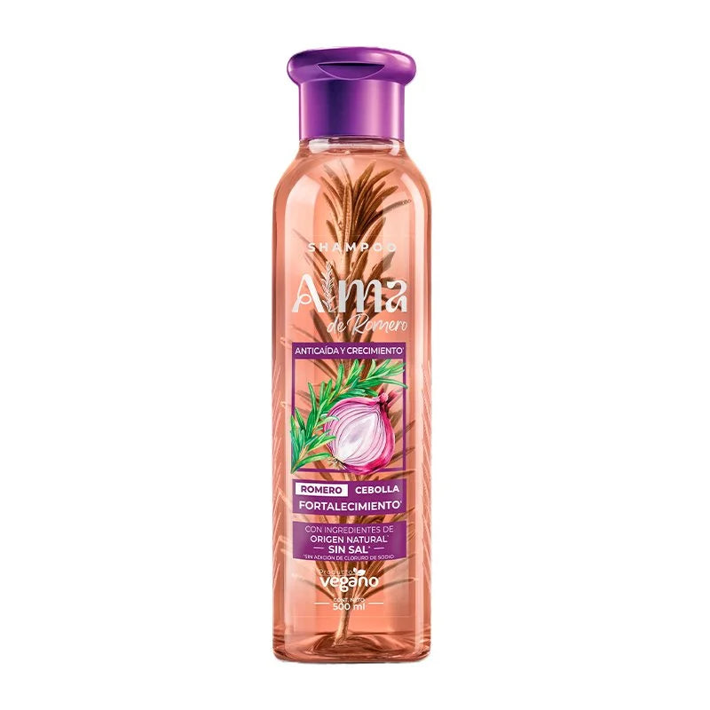 Shampoo Alma de Romero y Cebolla Sin Sal 500 ml | Anticaída