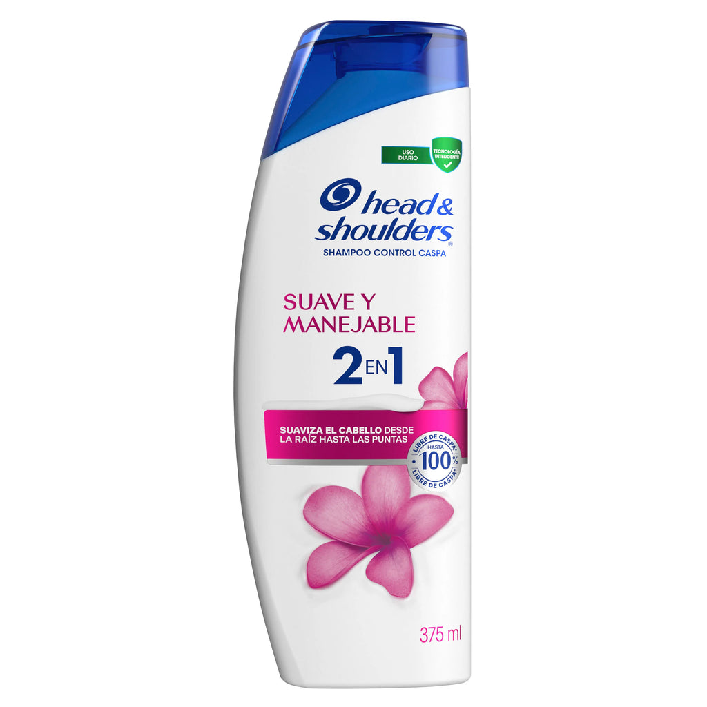 Shampoo Head & Shoulders 2 en 1 Suave y Manejable 375ml