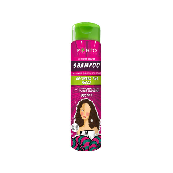 Ponto Brasileiro Shampoo Recupera tus Rizos – Limpieza Micelar e Hidratante con Aloe Vera | 300ml
