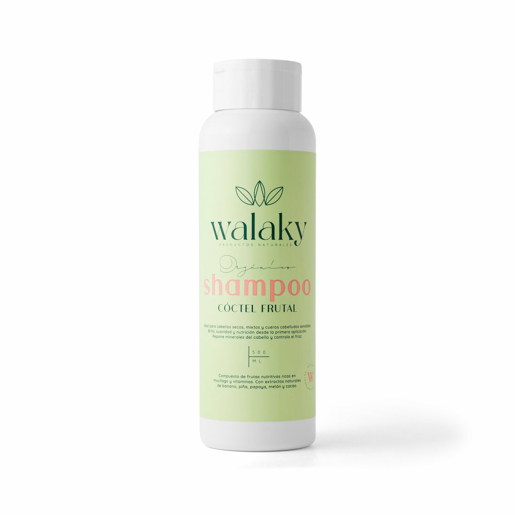 Shampoo Orgánico Cóctel Frutal Walaky | Nutrición y Brillo Natural | 500 ml
