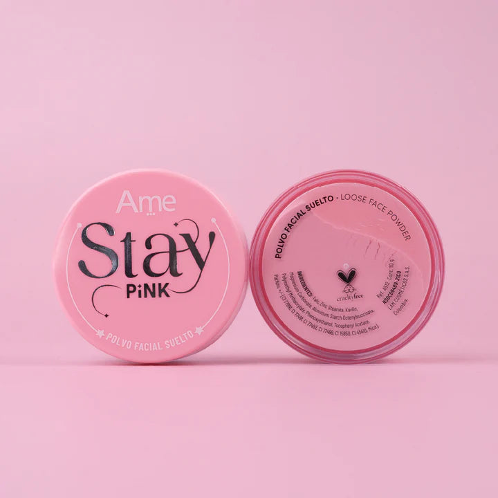 Polvo Facial Suelto Stay Pink Amé | Sella, Matifica y Suaviza