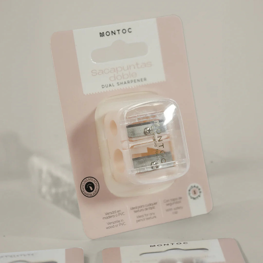 Sacapuntas Doble de Lápiz de Maquillaje Montoc | Precisión y Cuidado