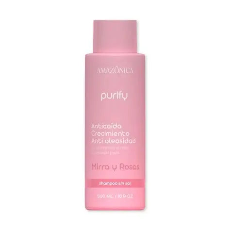 Shampoo Purify Anticaída, Crecimiento y Anti Oleosidad Mirra y Rosas 500 ml | Amazônica Beleza