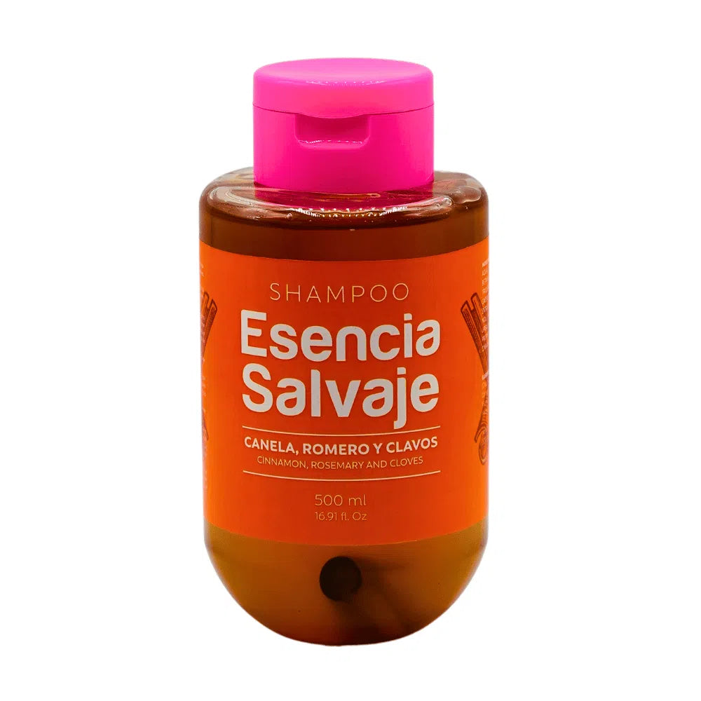 Shampoo de Canela, Romero y Clavos - Esencia Salvaje | 500 ml