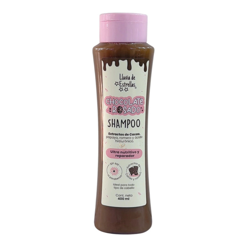 Shampoo Ultra Nutritivo y Reparador Chocolate Rosado | Lluvia de Estrellas | 400 ml