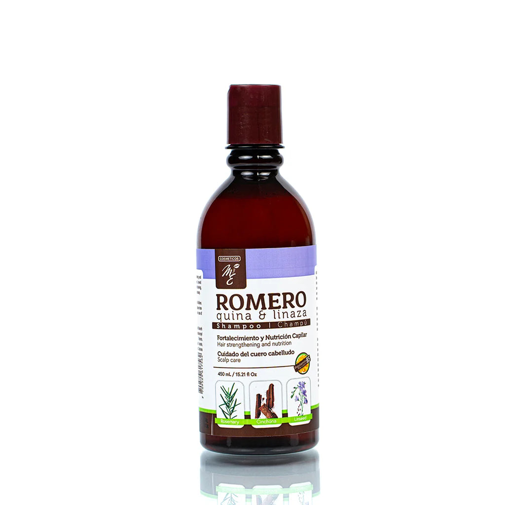 Shampoo Romero, Quina y Linaza de M&E Cosméticos | 450 ml