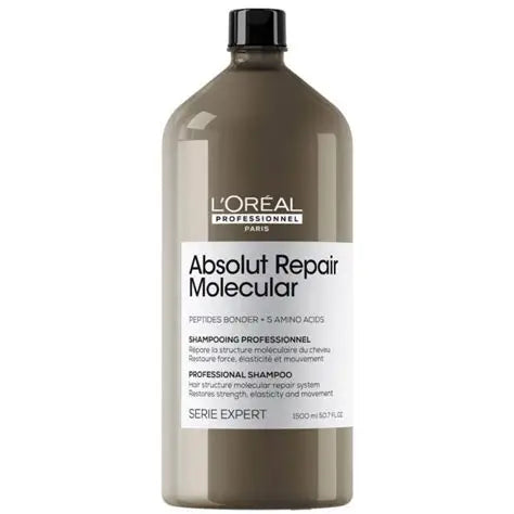 Shampoo L'Oréal Absolut Repair Molecular (1500ml) | Reparación Estructural con Péptidos y 5 Aminoácidos