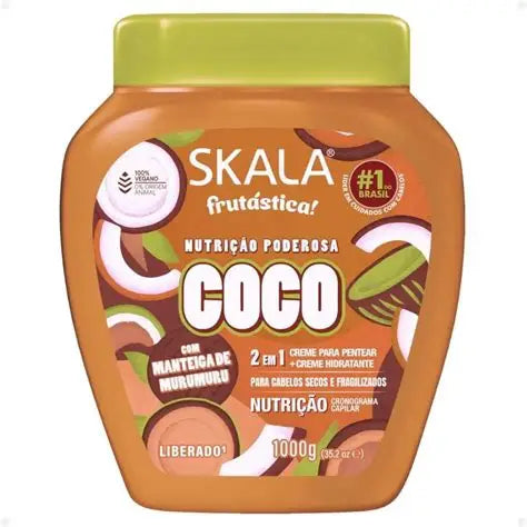 Skala Frutástica! Coco 2 en 1 (1000g) | Tratamiento Nutritivo con Manteca de Murumuru para Cabellos Secos