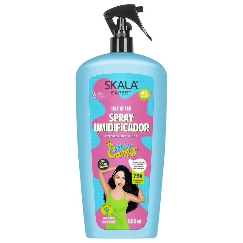 Spray Umidificador Skala Expert Mais Cachos (500ml) | Spray Refresher para Rizos Definidos y Brillantes hasta por 72h
