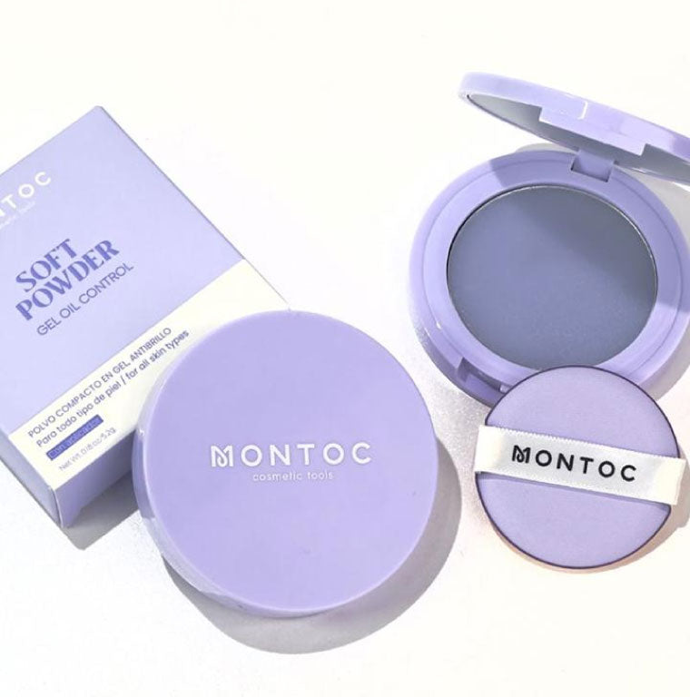 Montoc Soft Powder Gel Oil Control | Polvo Compacto Matificante Efecto Gel