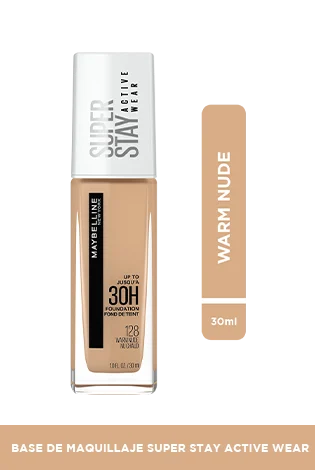 Base de Maquillaje Maybelline Super Stay Active Wear 30H | Tono 128 Warm Nude