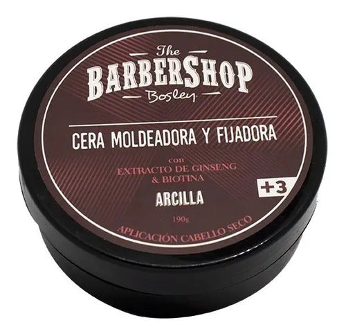 Cera Moldeadora y Fijadora The Barber Shop Arcilla Biotina y Ginseng 190g