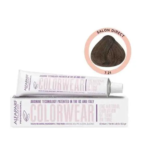 Tinte Color Wear Alfaparf Milano | Tono 7.21 |Profesional