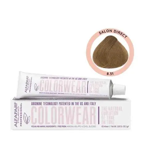 Tinte Color Wear Alfaparf Milano | Tono 8.31 | Profesional