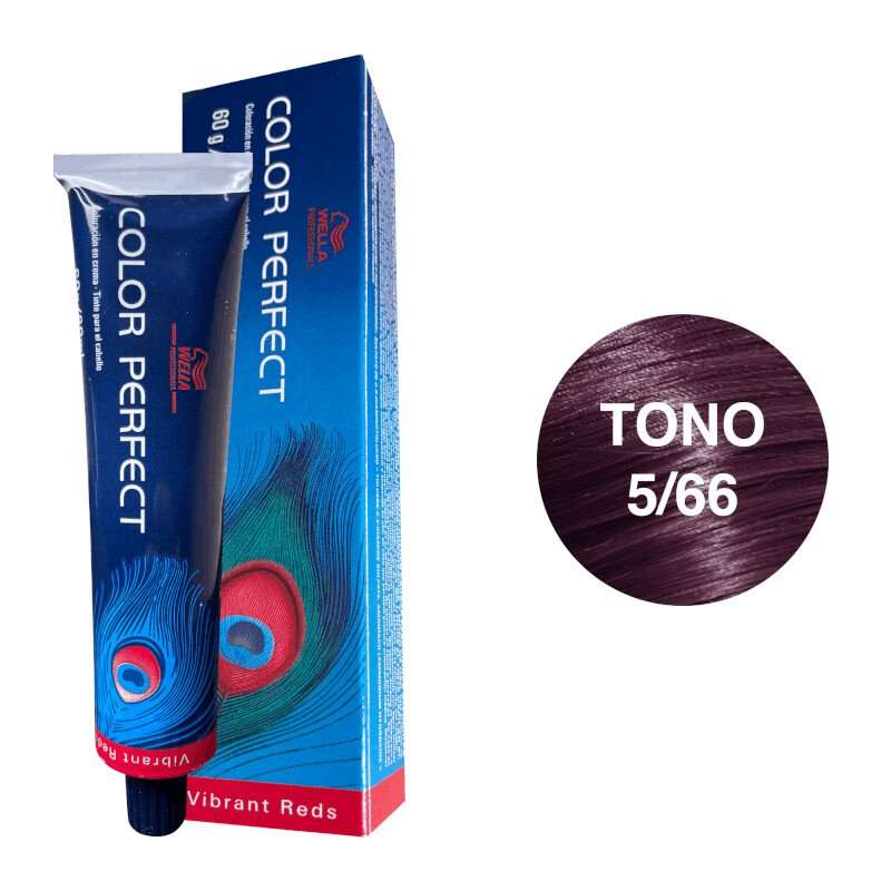 Tinte Color Perfect Wella Professionals Tono 5/66 Castaño Claro Violeta Intenso
