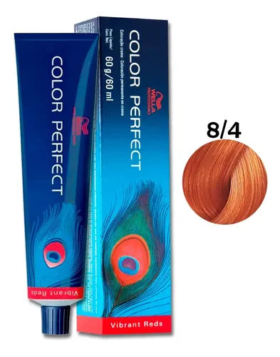 Tinte Color Perfect Wella Professionals Tono 8/4 Rubio Claro Cobrizo