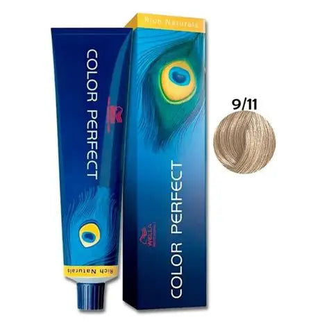 Tinte Color Perfect Wella Professionals Tono 9/11 Rubio Muy Claro Ceniza Intenso