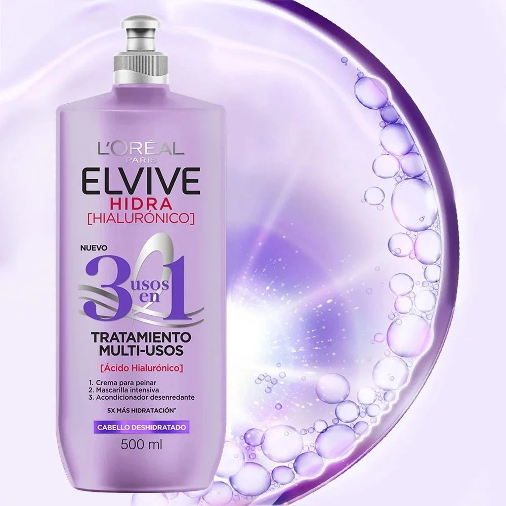 Tratamiento Multiusos Elvive Hidra Hialurónico 500 ml | L'Oréal Paris