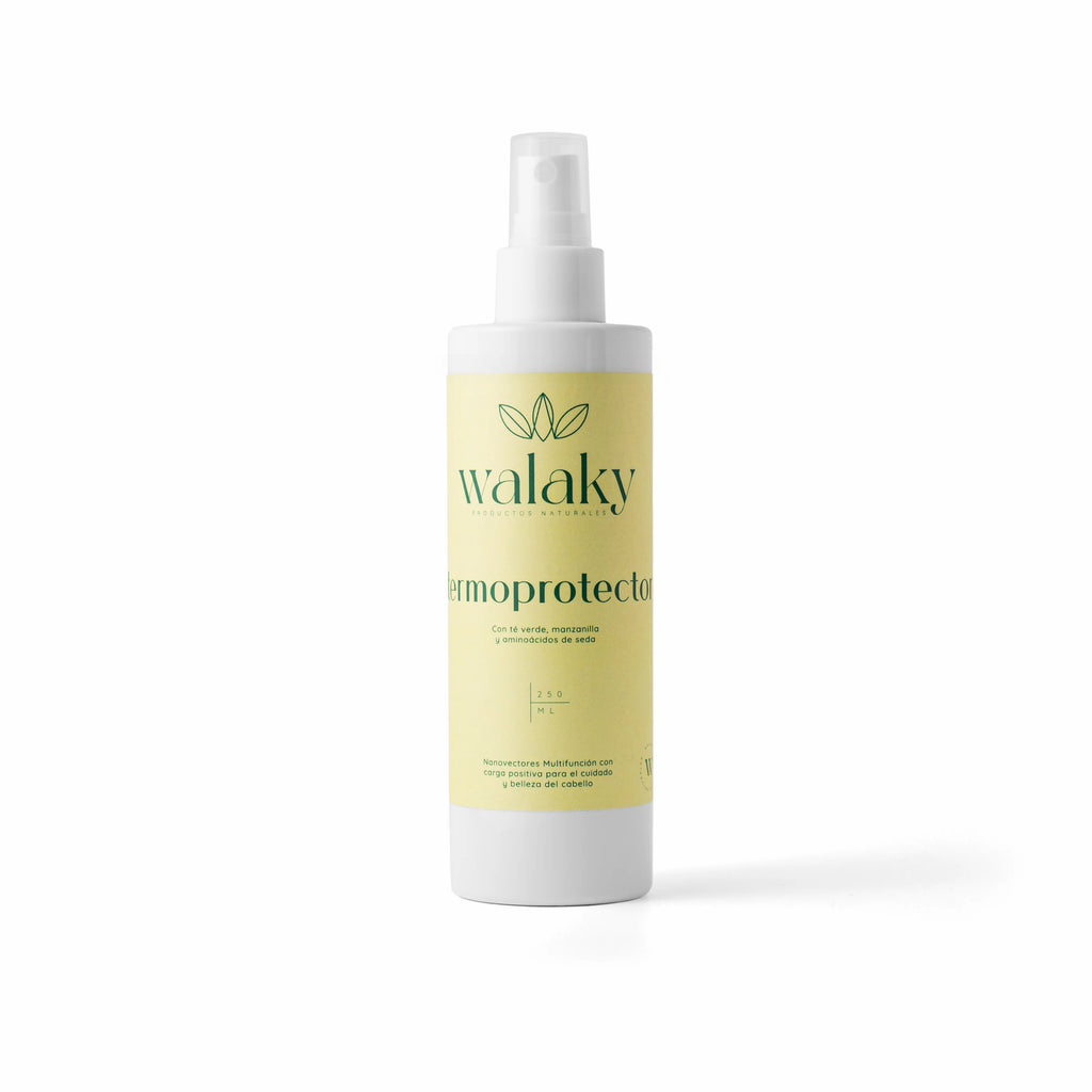 Termoprotector Capilar Orgánico Walaky | Con Té Verde, Manzanilla y Aminoácidos de Seda | 250 ml