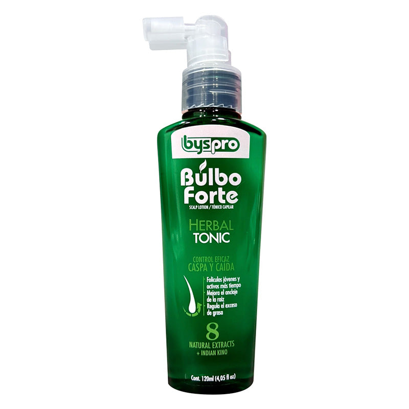 Tónico Capilar Herbal Bulbo Forte Byspro | 120 ml (Control Eficaz Caspa y Caída)