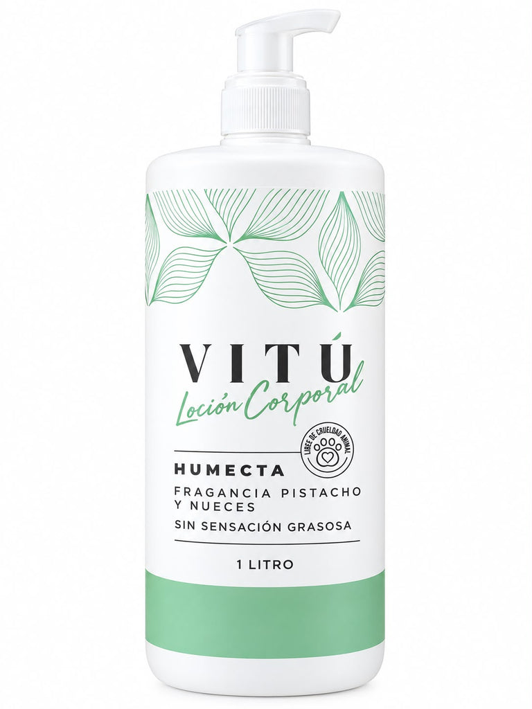 Loción Corporal Vitú Pistacho y Nueces 1L | Nutrición y Humectación