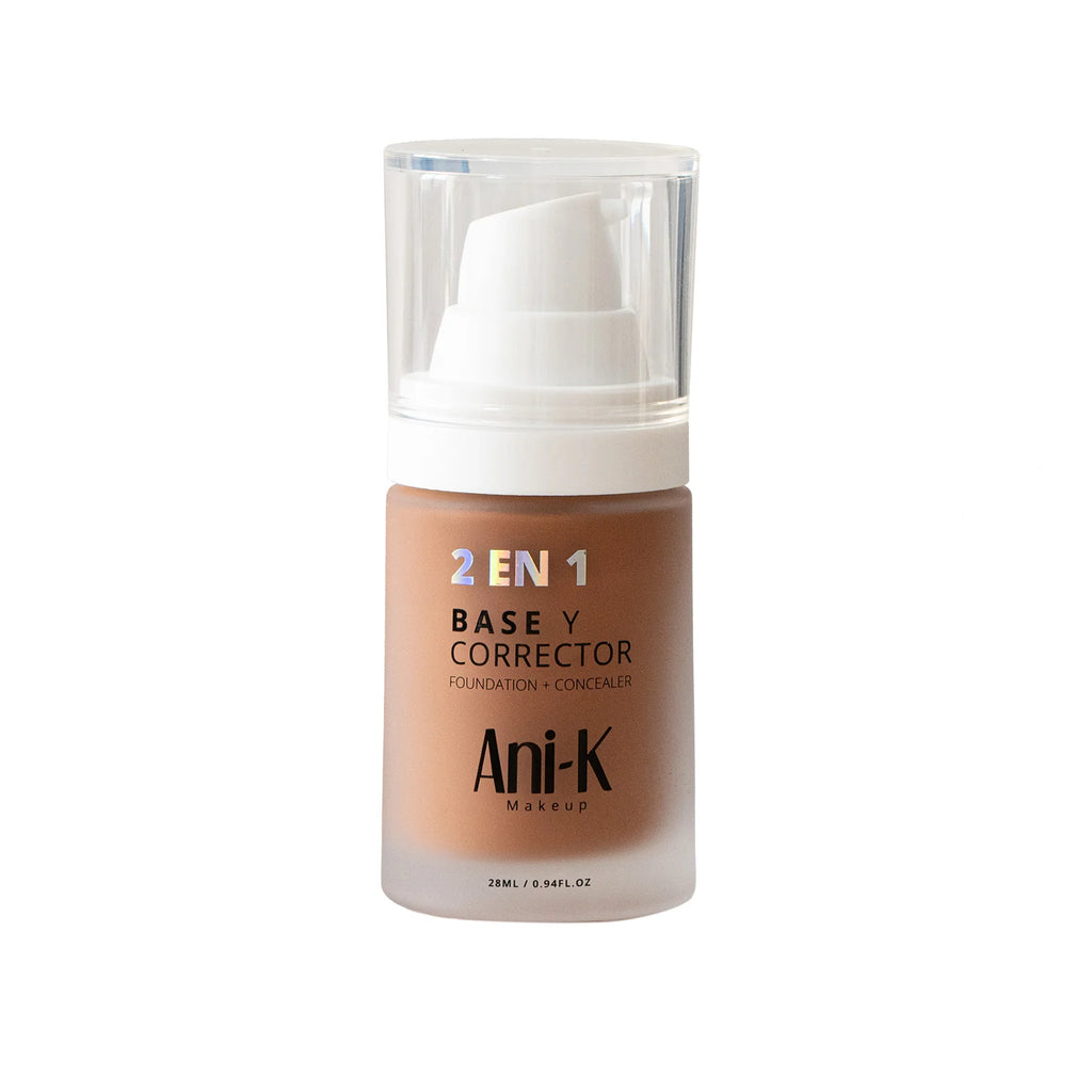 Base y Corrector 2 en 1 Ani-K | Tono 00 Anne | Maquillaje Profesional de Alta Cobertura